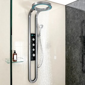 Aquajet hidromasszázs zuhanypanel szürke