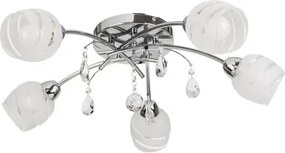 Rabalux beltéri mennyezeti lámpa e14 5x60w króm/fehér melissa