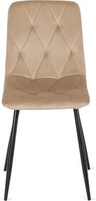 Szék bézs színben, bársony kárpittal ROBIN
