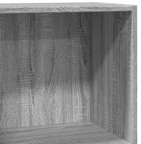 szürke sonoma színű szerelt fa könyvespolc 40 x 24 x 76 cm