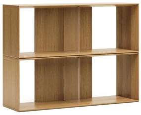 Natúr színű moduláris polcrendszer szett tölgyfa dekorral 2 db-os 101x76 cm Litto – Kave Home