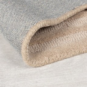 Bézs kézi szövésű gyapjú szőnyeg 160x230 cm Zen Rectangles – Flair Rugs