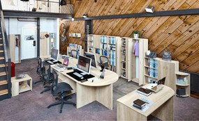 Tárgylóasztal ívvel 150, tölgy sonoma, TEMPO ASISTENT NEW 022