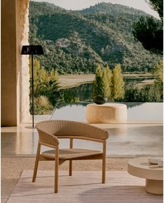 Natúr színű tömörfa kerti fotel Arinella – Kave Home