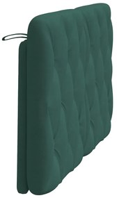 sötétzöld bársony fejtámla párna 140 cm