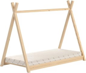 Tipi gyerekágy 90x180 fa házikó - fenyő