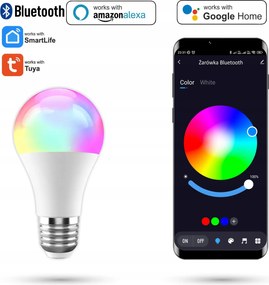 Bluetooth izzó Tuya 9W Rgbcw Meleg, Hideg, Semleges, Rgb