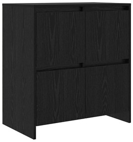 Oldalszekrények 2 pcs Musta tammi 70 x 41 x 75 cm Faanyag
