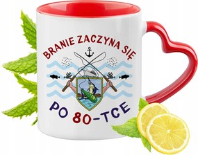 Születésnap 80 80-es 80-as évek Piros Bögre Szív Alakú Füllel Ajándék