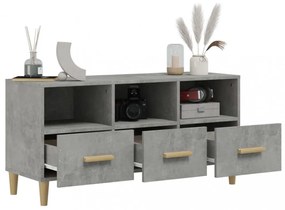 betonszürke szerelt fa TV-szekrény 102 x 36 x 50 cm