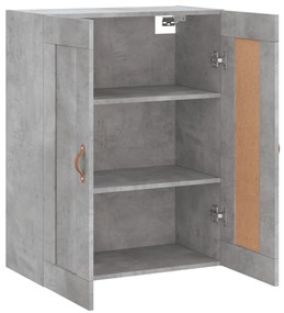 betonszürke szerelt fa fali szekrény 69,5 x 34 x 90 cm
