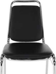 Szék tárgyalóterembe, fekete textilbőr, ZEKI