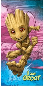 Pamut gyerek fürdőlepedő 70x140 cm Groot "I am groot" – Jerry Fabrics