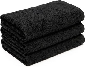 Bella fekete 100% pamut gyerek törölköző 30x50 cm, 100% pamut