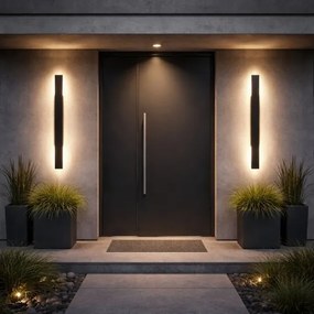 LED kültéri fali lámpatest WOW LED/11W/230V 3000/4000/6000K 60 cm IP54 fekete