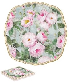 Porcelán desszerttányér 20cm dobozban,Roses in Bloom