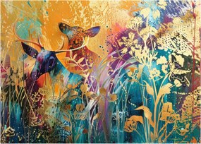 Üveg kép - Absztrakt festmény a természetről (70x50 cm)