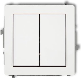 Fehér, dupla váltókapcsoló DWP-44.1 Deco