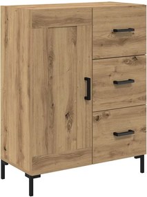 vidaXL Széf fiókkal kézműves tölgy 69.5 x 34 x 90 cm Faanyag