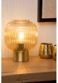 Lucide 45586/20/62 - Asztali lámpa MALOTO 1xE27/40W/230V bézs/arany