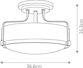 Hinkley HK-HARPER-SFS-CM - HARPER felületre szerelhető csillár 3xE27/60W/230V, fényes króm