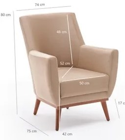 Fotel SIRO krémszínű