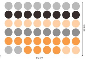 PIPPER. Falmatrica "Színes pöttyök" 5,5 cm Szín: Piros