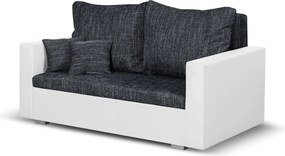 LEO Kétszemélyes kinyitható kanapé Fekete/fehér