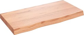 vidaXL világosbarna kezelt tömör tölgyfa fali polc 80x40x(2-6) cm