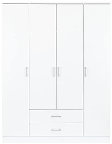 Miami gardróbszekrény 160x205 cm fehér-fehér