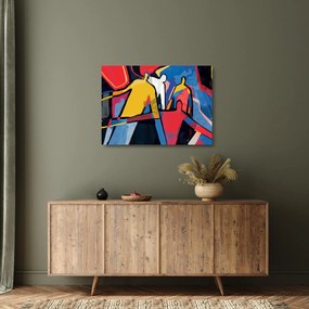 Kép - A férfiak absztrakciója (üvegen) (70x50 cm)