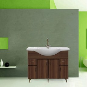 &amp;nbsp;Bianca Plus 105 alsó szekrény mosdóval, aida dió színben