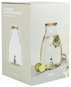 Üveges italadagoló GUSTA fa tetővel 5,5 L