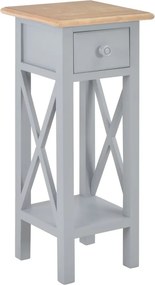 vidaXL szürke fa kisasztal 27 x 27 x 65,5 cm