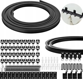 5 M-es Függöny Sín, Hajlított Mennyezeti Sín Függöny Ablakokhoz, Mennyezeti Szerelés