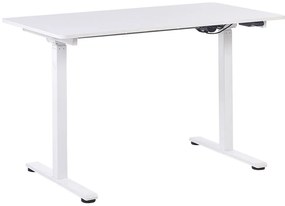 Fehér színű elektromosan állítható asztal 120 x 60 cm GRIFTON Beliani