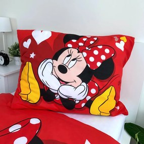 Disney Minnie ágyneműhuzat love stars 140x200cm 70x90cm