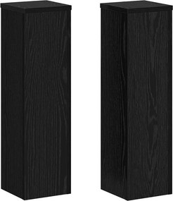 vidaXL Növényállvány 2 pcs Fekete tölgy 17 x 17 x 60 cm Faanyag