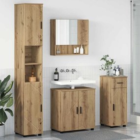 Fürdőszoba bútor szett 4 pcs kézműves tölgy 61 x 35 x 64 cm