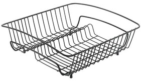 Square Lava fekete rozsdamentes acél edénycsepegtető - Metaltex