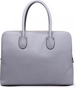 Szürke nagyméretű shopper táska medállal „Avery”