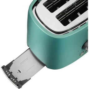 Sencor - Kétnyílásos kenyérpirító melegítőrácssal, 1000W/230V, mentazöld