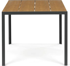 Kerti asztal 150x89 cm, fém, polywood, barna (tölgy), AZT-S1215 OAK