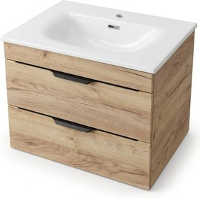 TMP VOX 60 GOLD CRAFT - fali fürdőszobabútor- Eros SKY E-8099-60 porcelán mosdóval - 61 x 46 x 46 cm