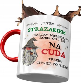 Piros Bögre Tűzoltónak Én Tűzoltó vagyok Nyomtatott Fotóval