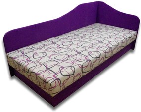 Egyszemélyes ágy (dívány) 80 cm Lady 87 (Lila 49 + Dodo 1058) (J). 793108