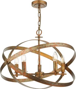 Dar Lighting vintage függeszték nitya réz darnit0564