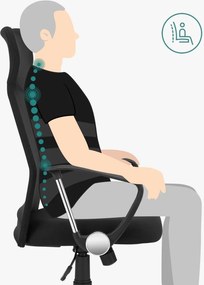 Irodai forgószék szövet huzattal dönthető, fekete