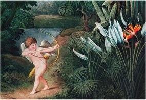 Fotótapéta Flizelin Hálószoba és Nappali Tapéta Bájos Ámor 152x104