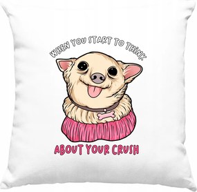 Párna Szerelmes Kutya Humor Fehér